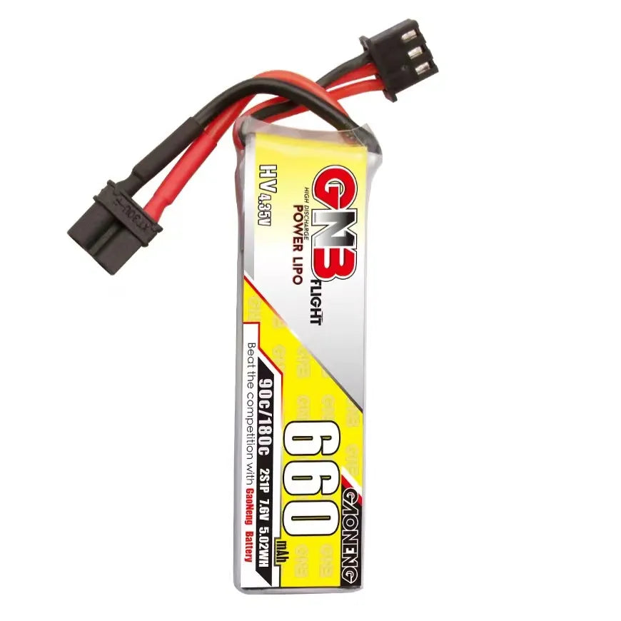 GNB LiHV 2S 7.6V 660mAh 90C XT30 LiPo Battery Long Type