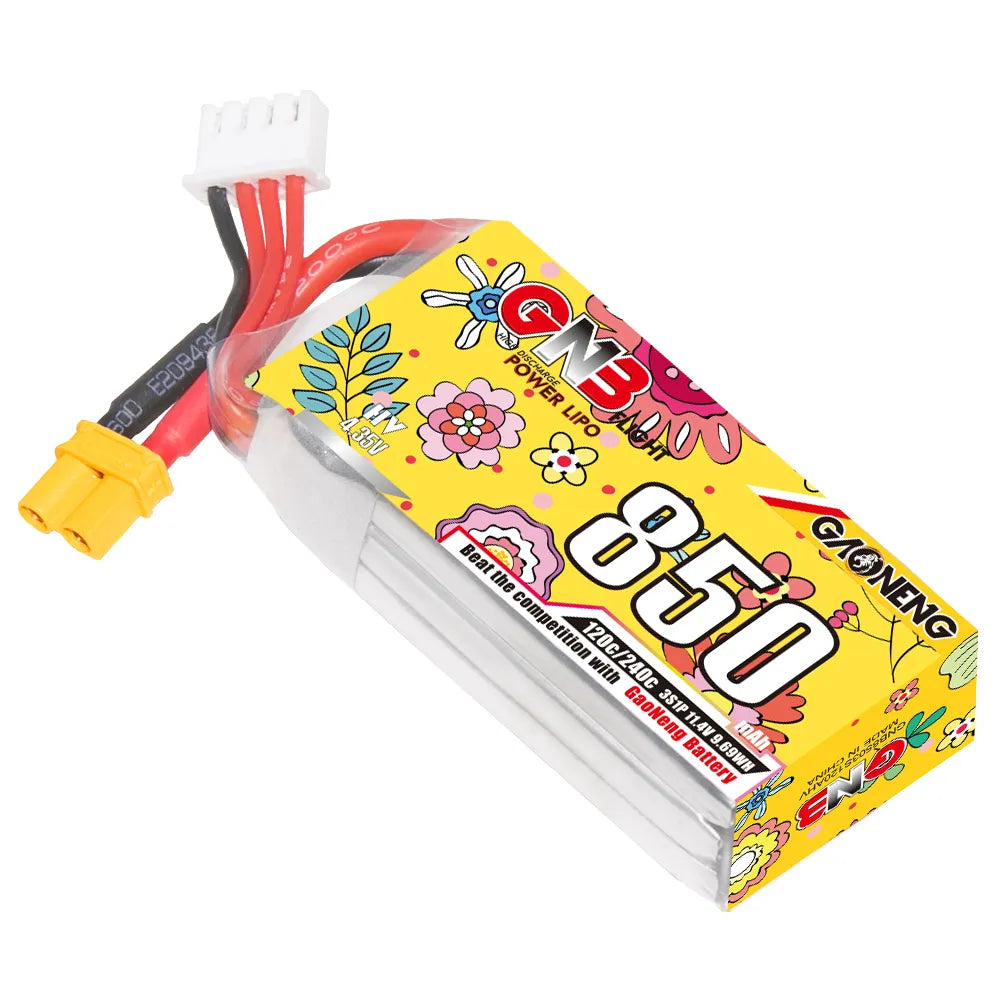 GNB LiHV 3S 11.4V 850mAh 120C XT30 LiPo Battery