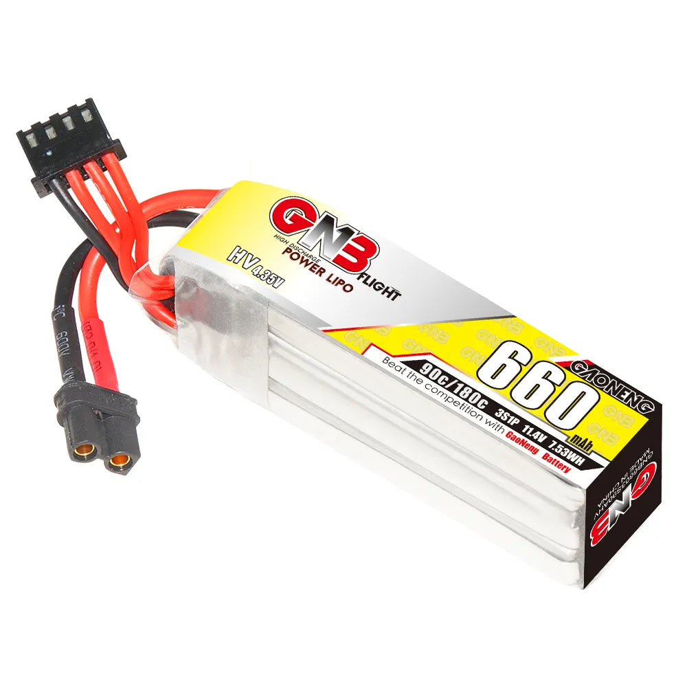 GNB LiHV 3S 11.4V 660mAh 90C XT30 LiPo Battery