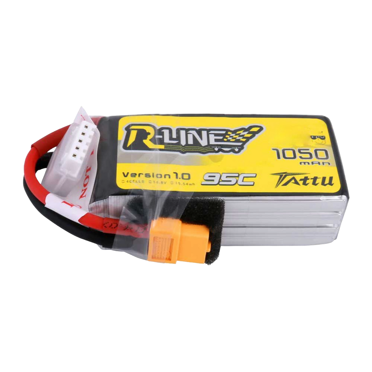 Tattu R-Line 1050mAh 95C 4S1P Lipo Battery Pack with XT60 Plug - DroneDynamics.ca