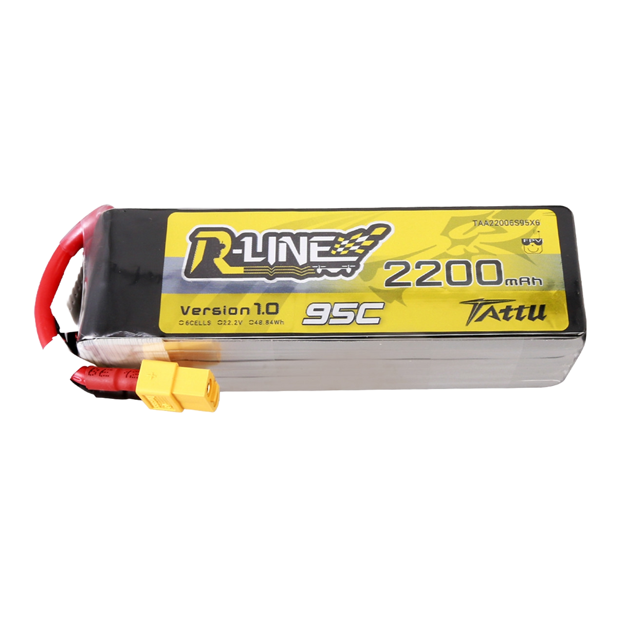 Tattu R-Line 2200MAH 6S 95C LiPo XT60 - DroneDynamics.ca