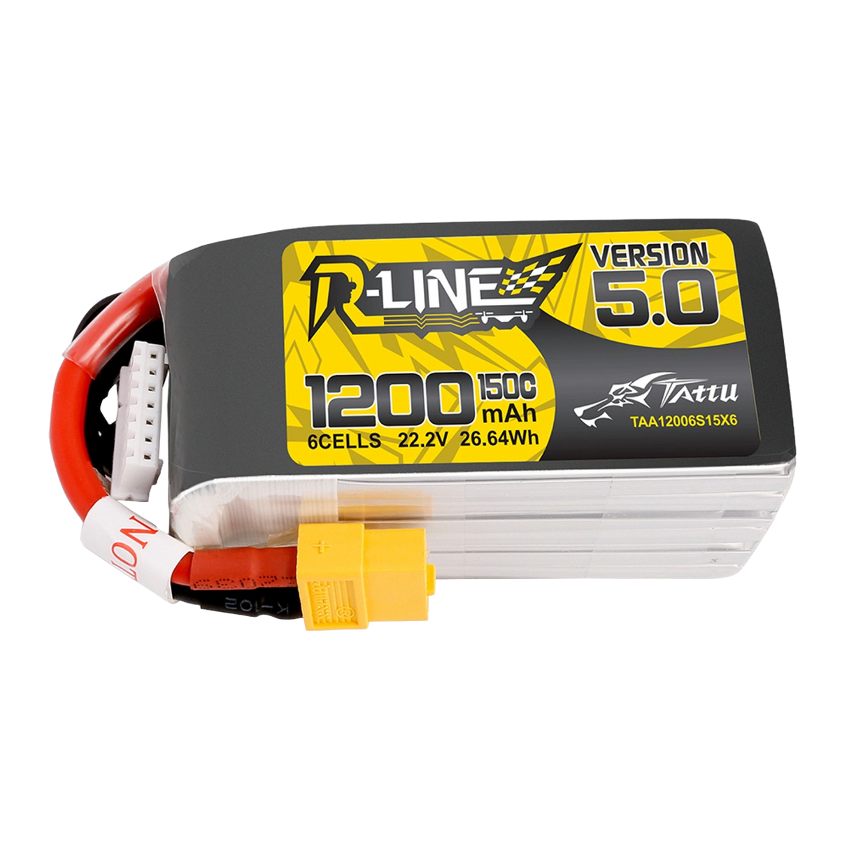 TATTU R-LINE V5.0 1200MAH 6S 150C LIPO XT60 - DroneDynamics.ca