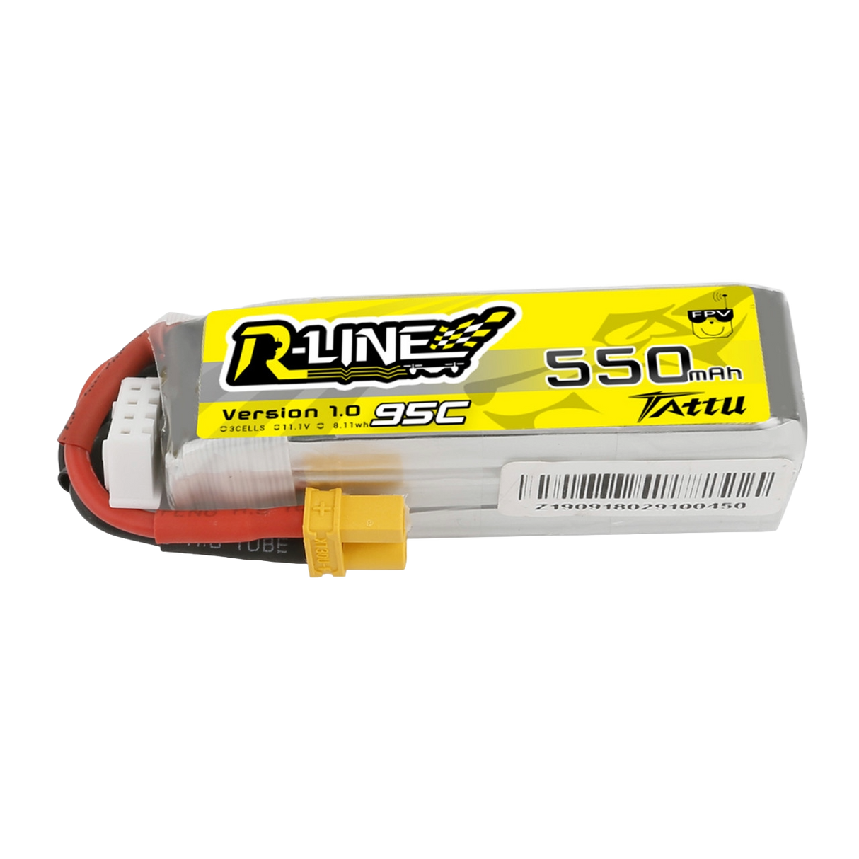 Tattu R-Line 550mAh 11.1V 95C 3S1P Lipo Battery Pack with XT30 Plug - DroneDynamics.ca