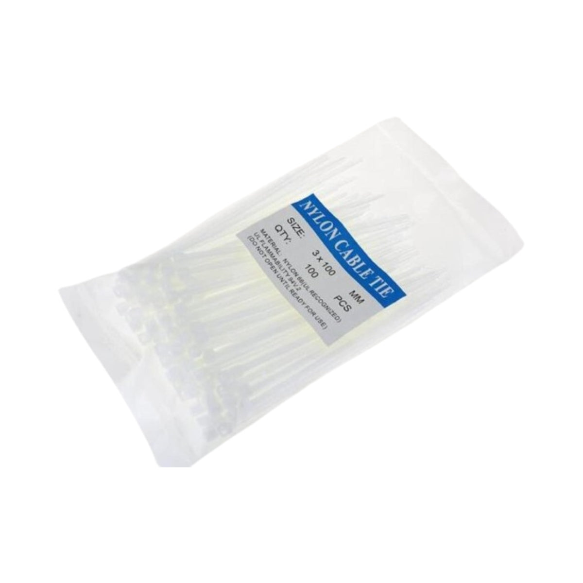 Nylon Cable Tie 3x100mm (100 Pieces)