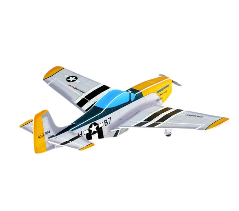 HEEWING P-51 Mustang R/C Plane - Kit (Silver/Yellow)