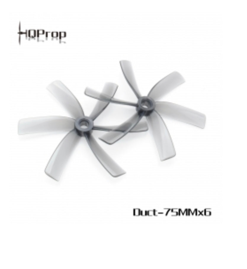 HQProp Duct-75MMX6 for Cinewhoop Grey (2CW+2CCW)-Poly Carbonate - DroneDynamics.ca