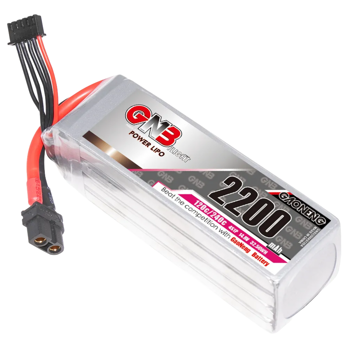 GNB 4S 14.8V 2200mAh 120C XT60 LiPo Battery