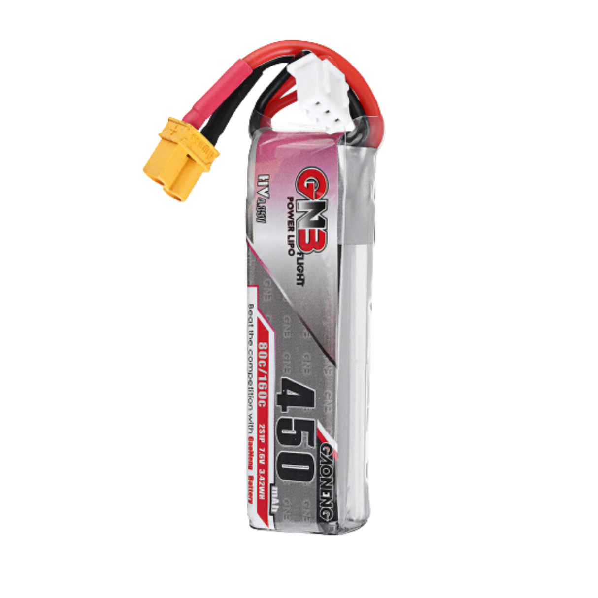 GNB 450MAH HV 2S 80C LIPO XT30 - HV4.35 - DroneDynamics.ca