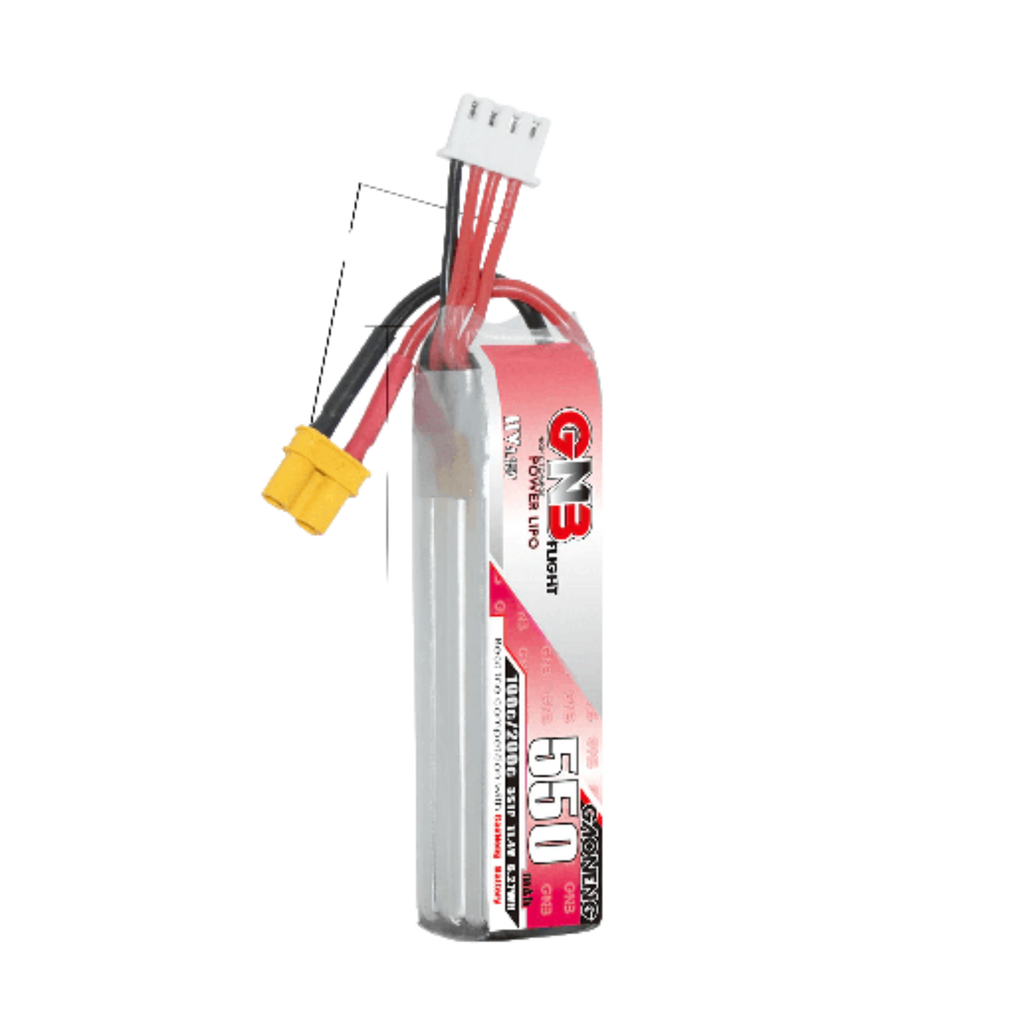 GNB 550mah 11.4V 3S 100C HV Lipo Battery XT30 Plug - DroneDynamics.ca