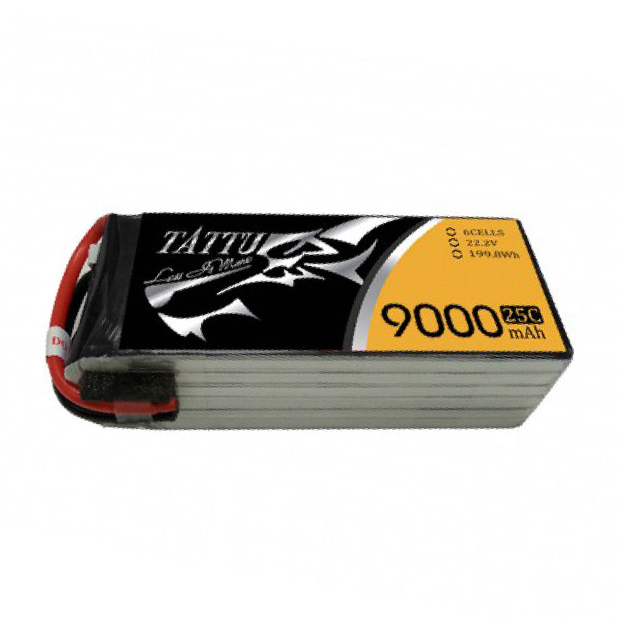 Tattu 9000mAh 6S 25C 22.2V Lipo Battery Pack (No Plug)