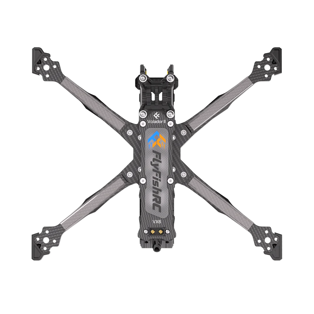 Volador II VX6 O4 FPV Freestyle T700 Frame Kit Black