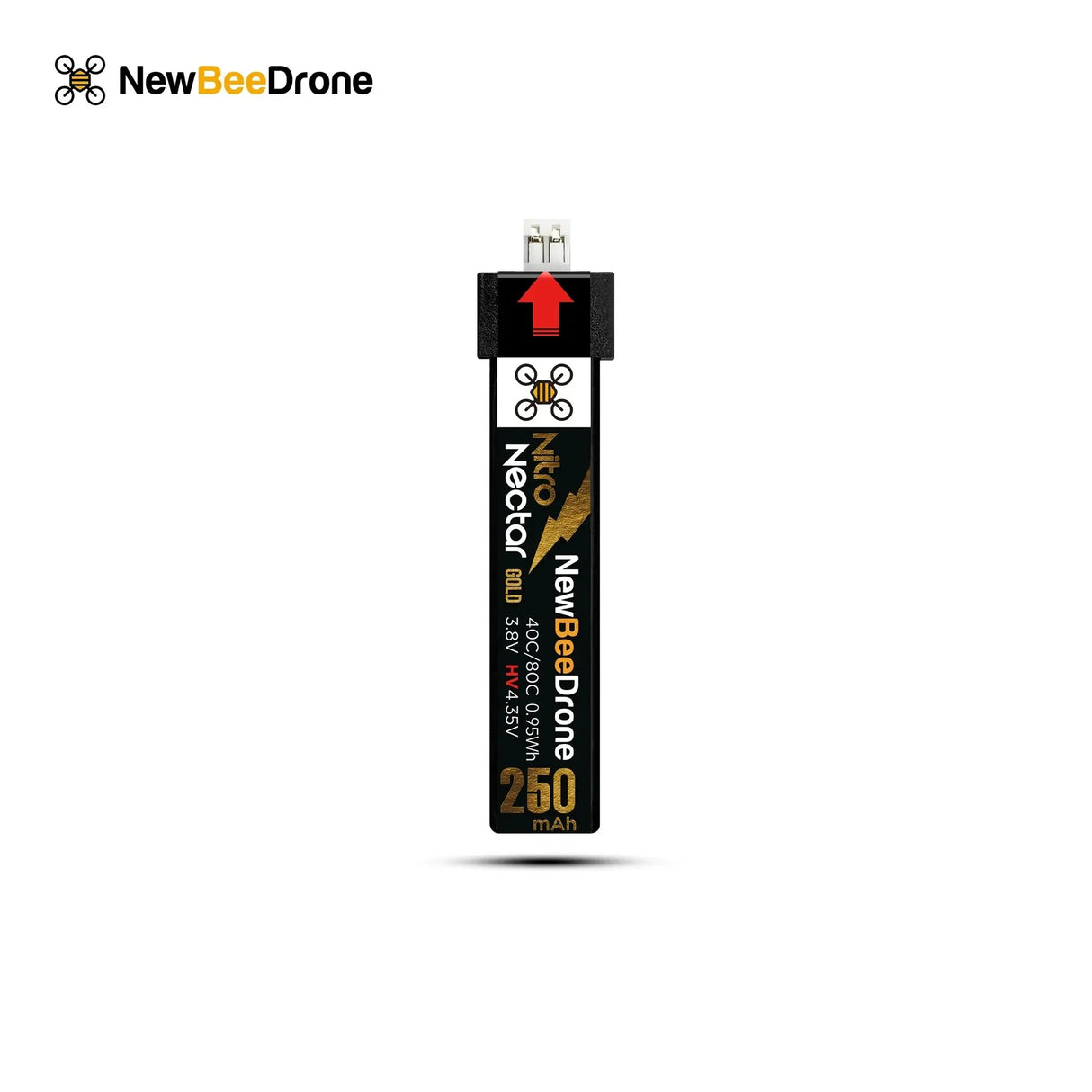 NewBeeDrone Nitro Nectar Gold 250mAh 1S HV LiPo Battery (4-Pack)