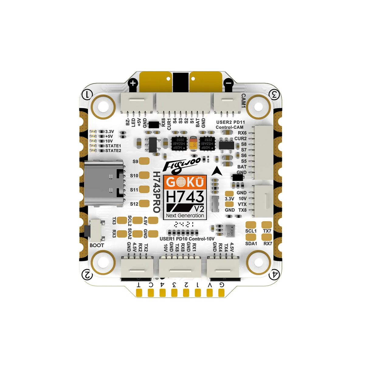 Flywoo GOKU H743 PRO 55A 32Bit 128K 30*30 Stack O4 / O4 Pro Plug N Play Support