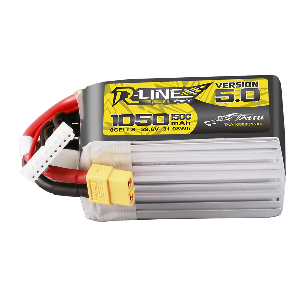 Tattu R-Line Version 5.0 1050mAh 8S 150C 29.6V Lipo Battery Pack With XT60 Plug