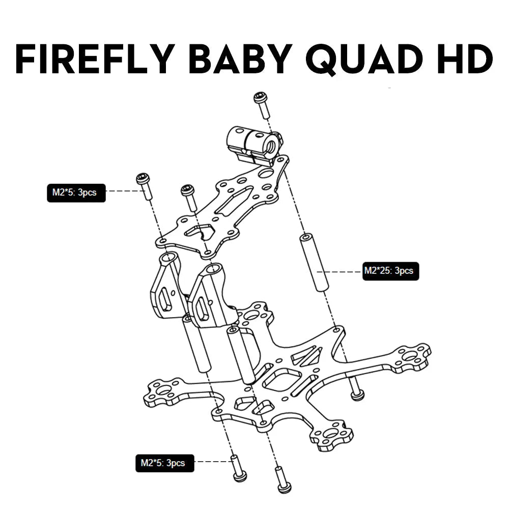 Kit cadre Flywoo Firefly Baby Quad 1,6"