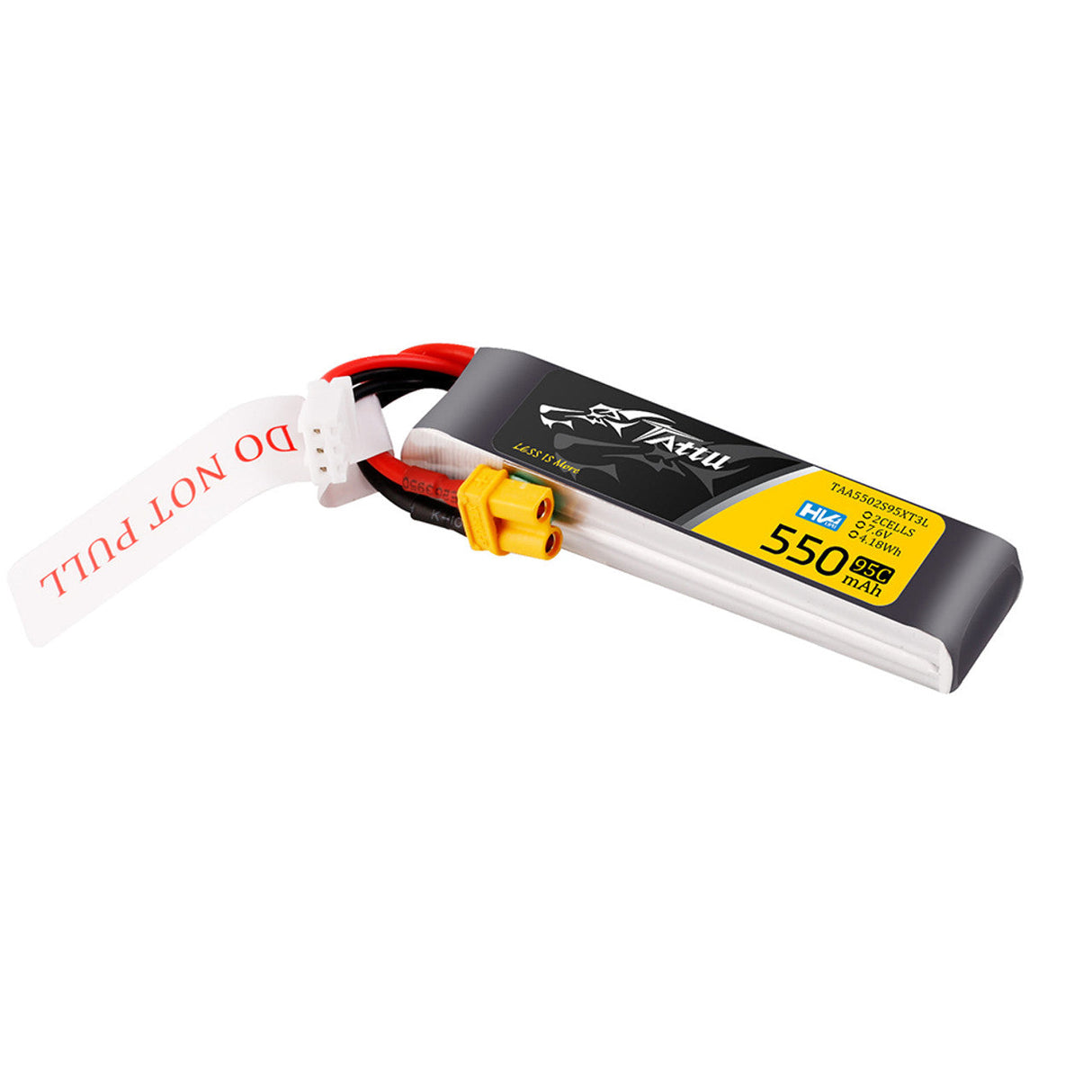 Tattu 550mAh 2S 7.6V HV Lipo Battery Long Pack with XT30 Plug