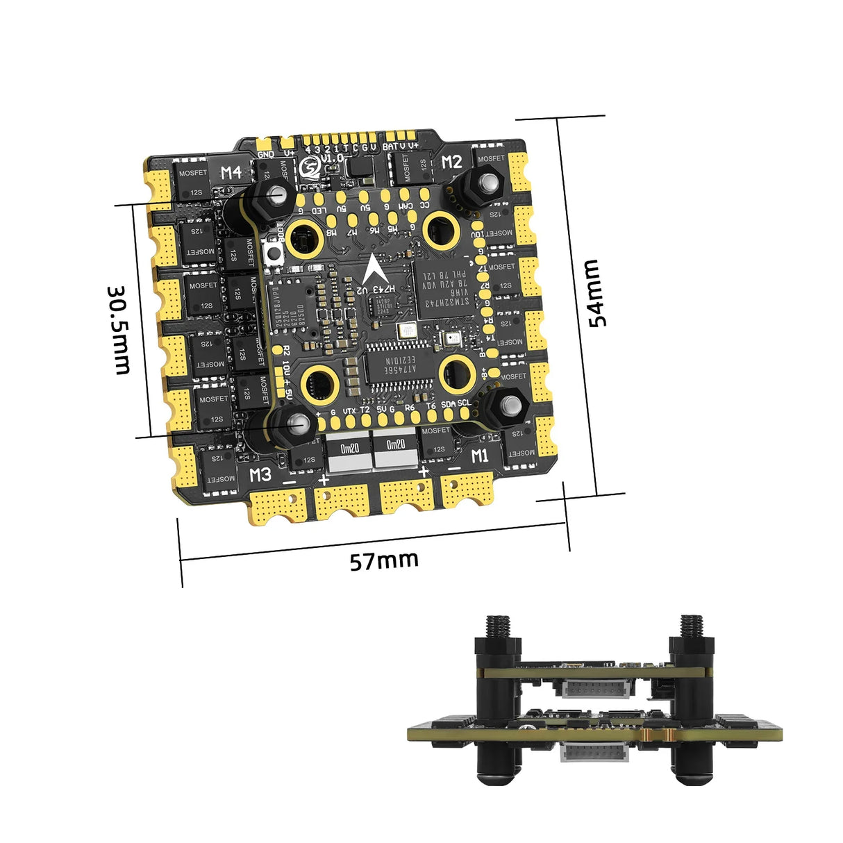 Sequre H743 V2 & E130 G2 AM32 ESC 12S Stack