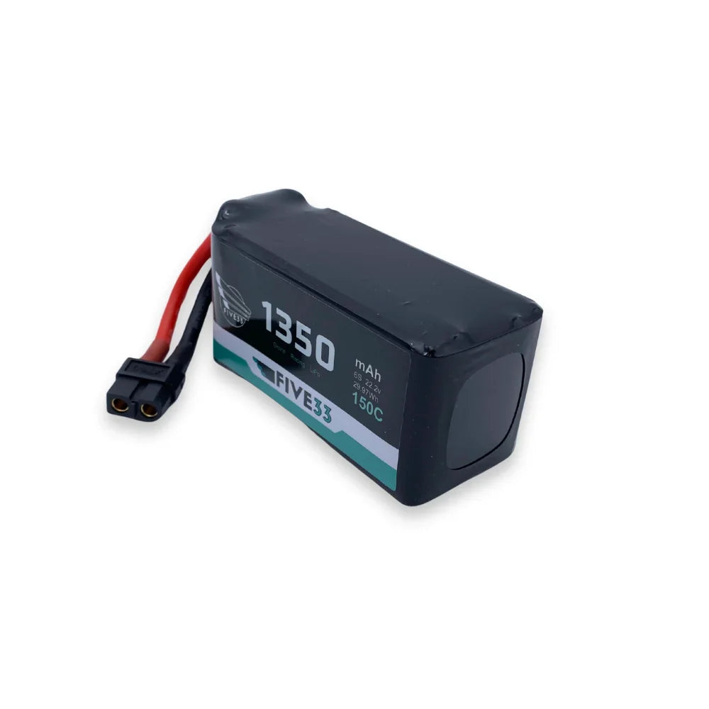 Five33 Budget Lipo 1350mAh 6S (4 Pack Bundle)