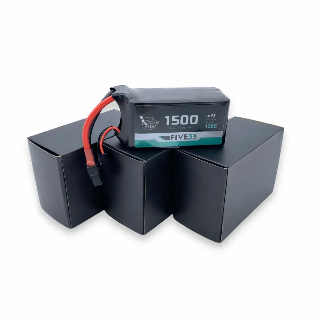 Five33 Budget Lipo 1500mAh 6S (4 Pack Bundle)