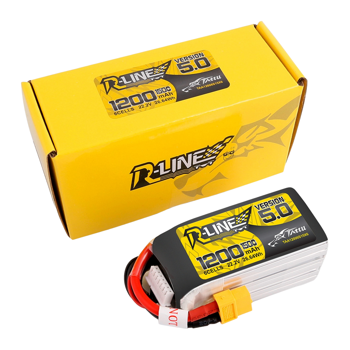 Tattu R-LINE Version V5.0 1200MAH 6S 150C LipoXT60