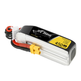 Batterie Lipo Tattu 4S 450 mAh 75 C 14,8 V avec prise XT30 - Taille longue pour cadre en H