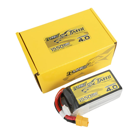 Tattu R-Line Version 4.0 1550mAh 14.8V 130C 4S1P - DroneDynamics.ca