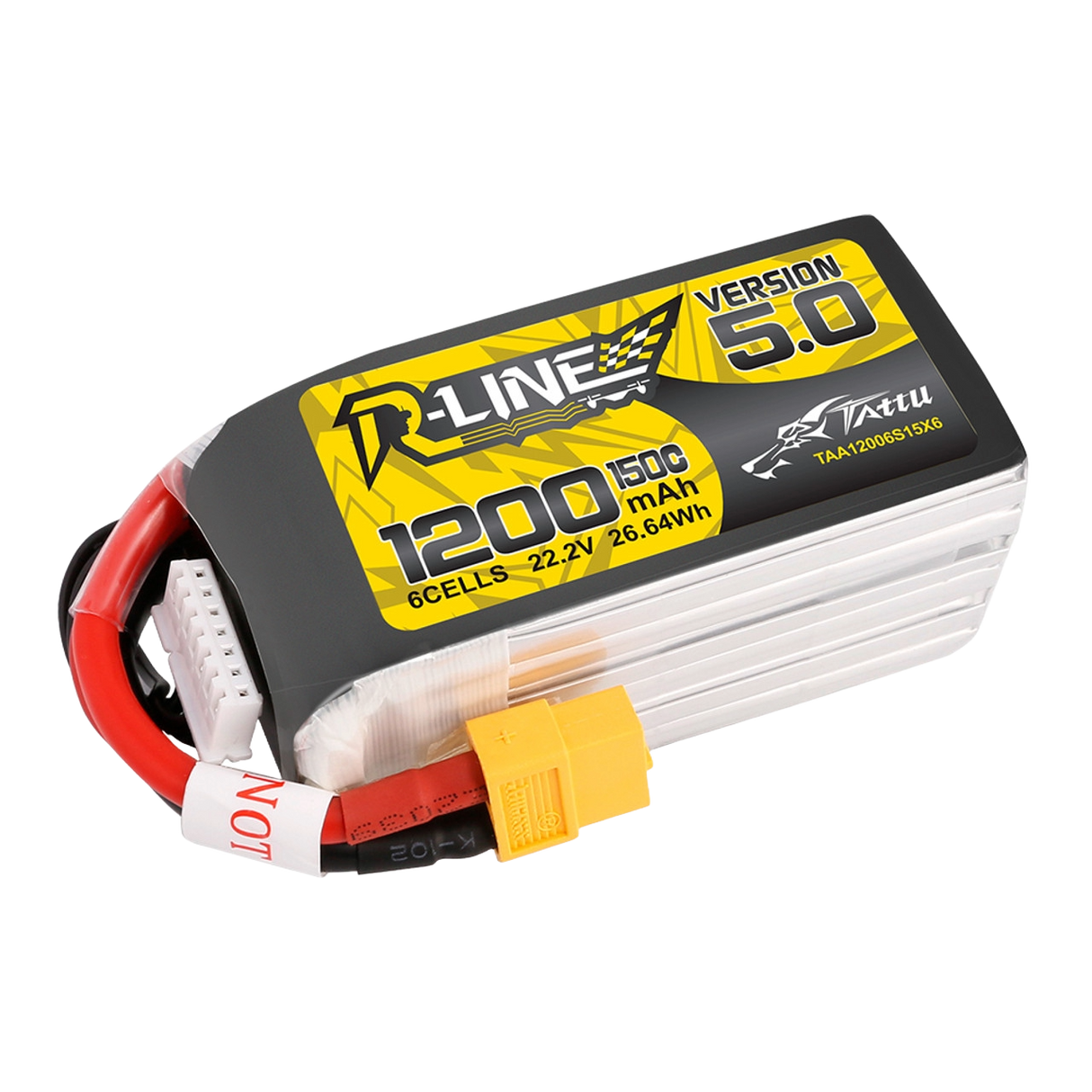 Tattu R-LINE Version V5.0 1200MAH 6S 150C Lipo XT60