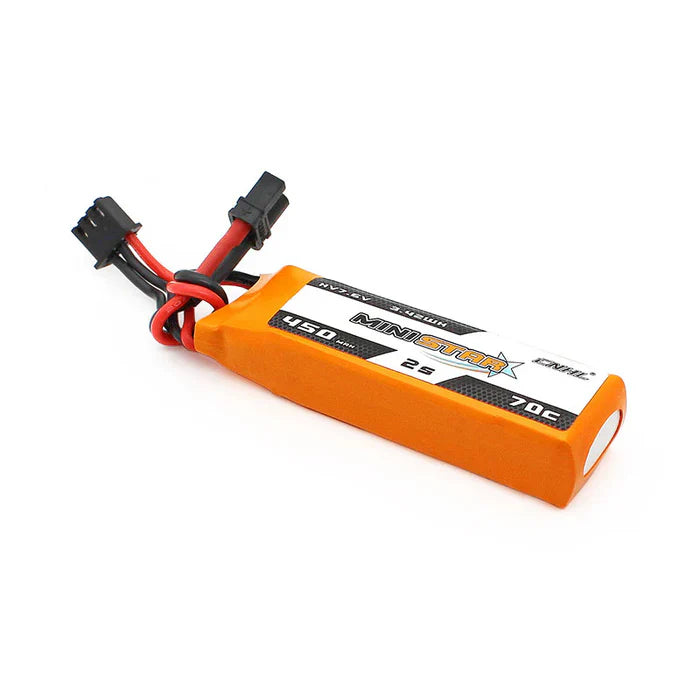 CNHL  LiHV MiniStar HV 450mAh 7.6V 2S 70C Lipo Battery With XT30U (3-Pack)