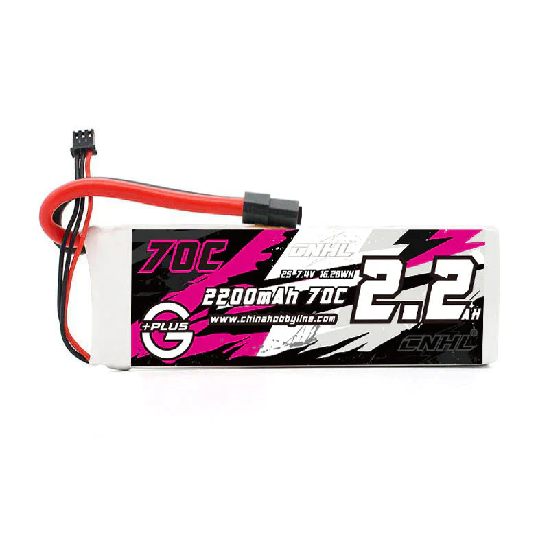 CNHL G+Plus 2200mAh 7.4V 2S 70C Lipo Battery with XT60 Plug