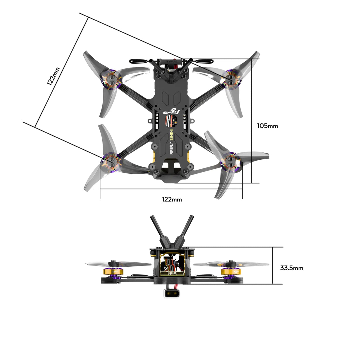 Flywoo Firefly 25MINI Drone Kit (No VTX + No RX)
