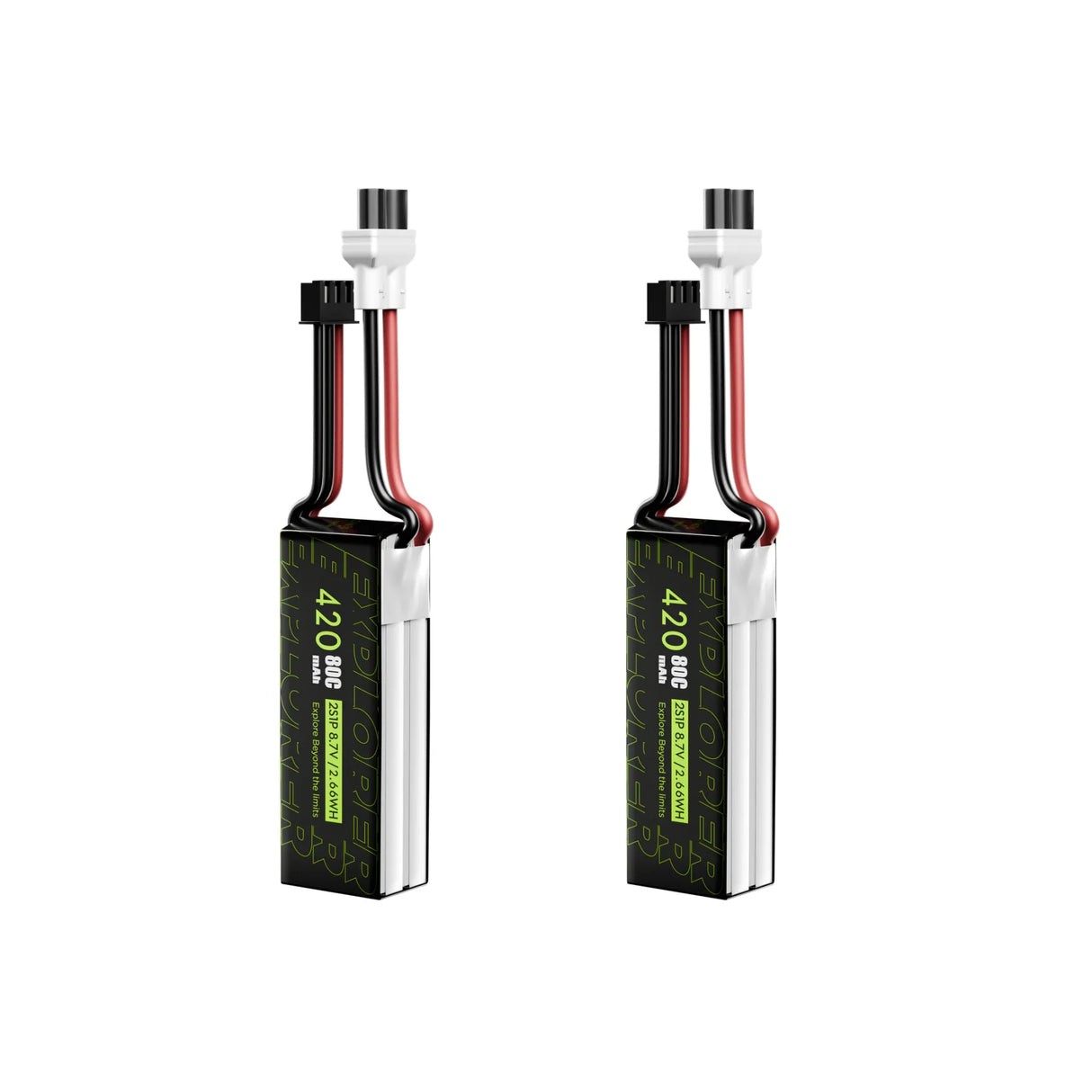 Flywoo Explorer 420mAh LiHV 2S 80C Battery XT30UP (2-Pack)