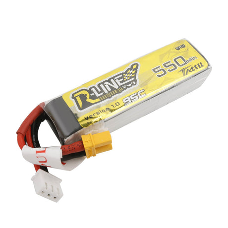 Tattu R-Line 550mAh 7.4V 95C 2S1P Lipo Battery Pack with XT30 Plug - DroneDynamics.ca