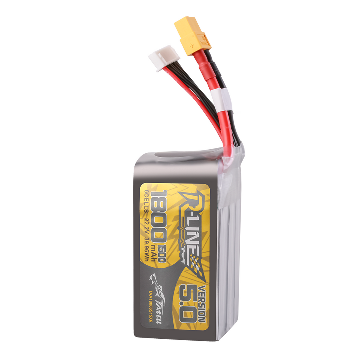 Tattu R-Line Version 5.0 1800mAh 6S 150C 22.2V Lipo Battery Pack With XT60 Plug