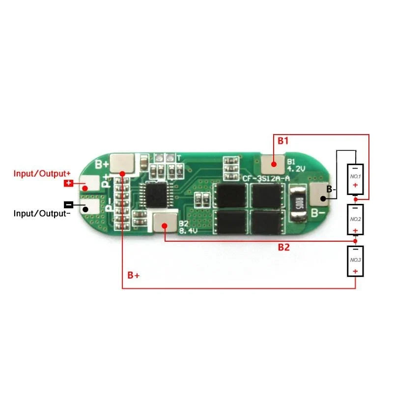Sequre 3S 10A Li-ion Lithium Battery 18650 Charger PCB BMS