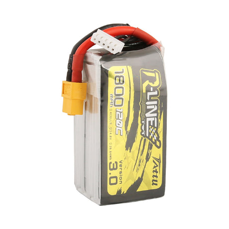 Tattu R-Line Version 3.0 1800mAh 14.8V 120C 4S1P Lipo Battery Pack with XT60 Plug - DroneDynamics.ca