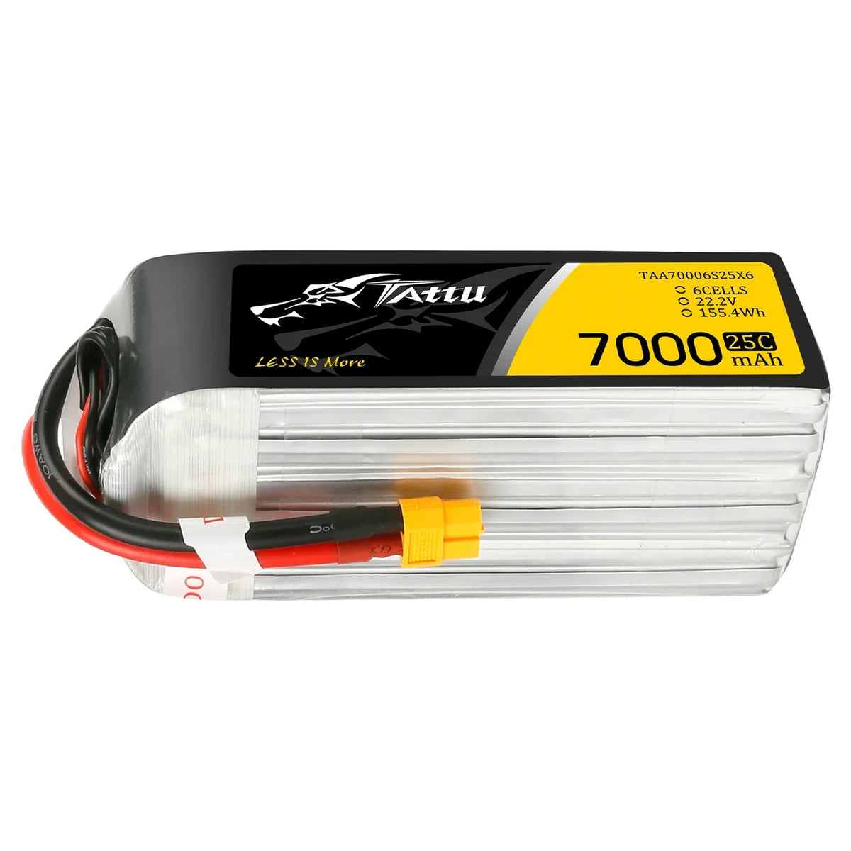 Tattu 7000mAh 6S 25C 22.2V Lipo Battery XT60 Plug