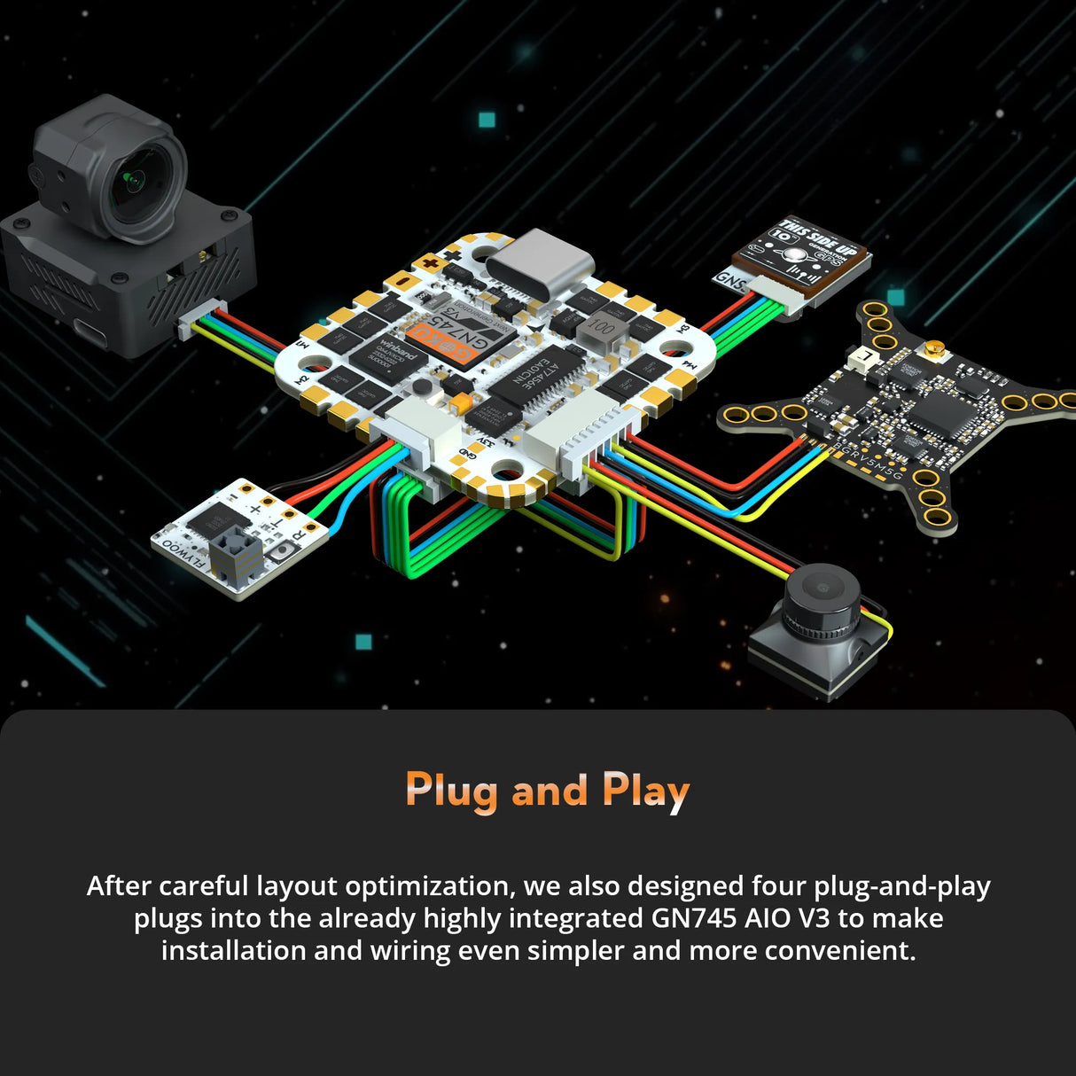 Flywoo GOKU GN 745 45A AIO 32bit V3 Plug&Play O4/O4 Pro