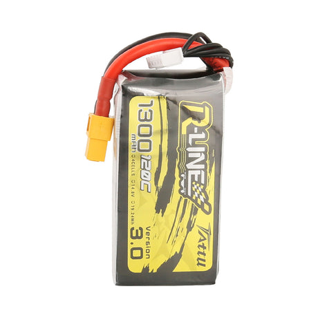 Tattu R-Line Version 3.0 1300mAh 14.8V 120C 4S1P Lipo Battery Pack with XT60 Plug - DroneDynamics.ca