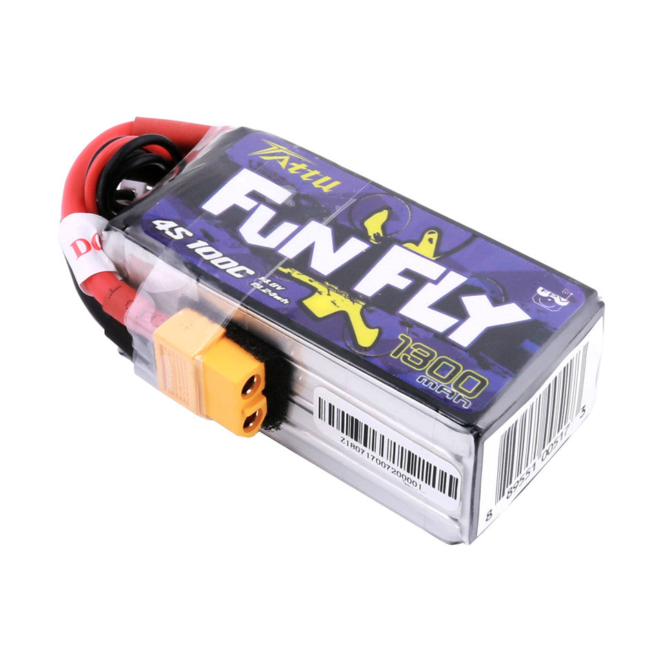 Tattu 1300mAh 4s 100C 14.8V FunFly Battery Pack