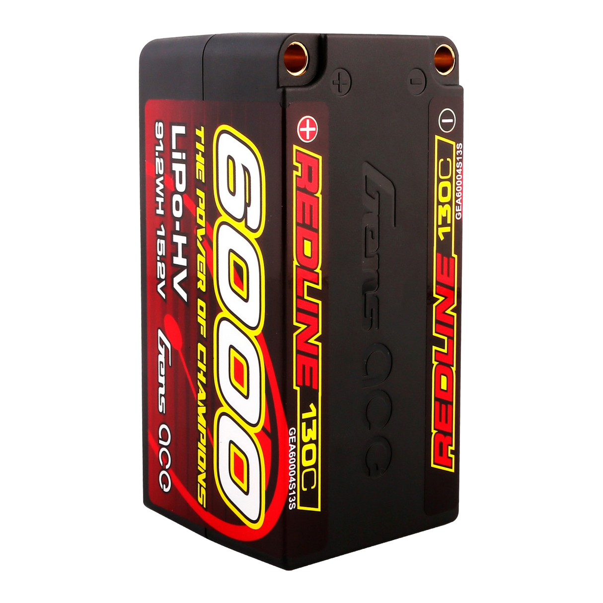 Gens Ace 6000mAh 4S2P 130C 15.2V HardCase HV Redline Series Lipo Battery