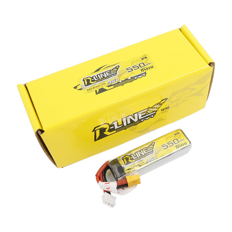 Tattu R-Line 550mAh 7.4V 95C 2S1P Lipo Battery Pack with XT30 Plug - DroneDynamics.ca