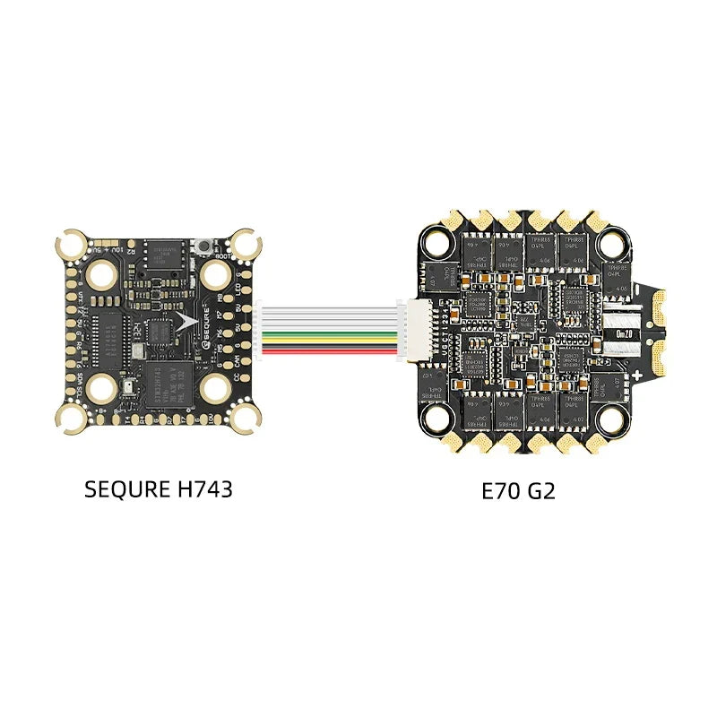 Sequre H743 & E70 G2 (AM32) Stack FC MPU6000 70A 128K ESC 4-8S