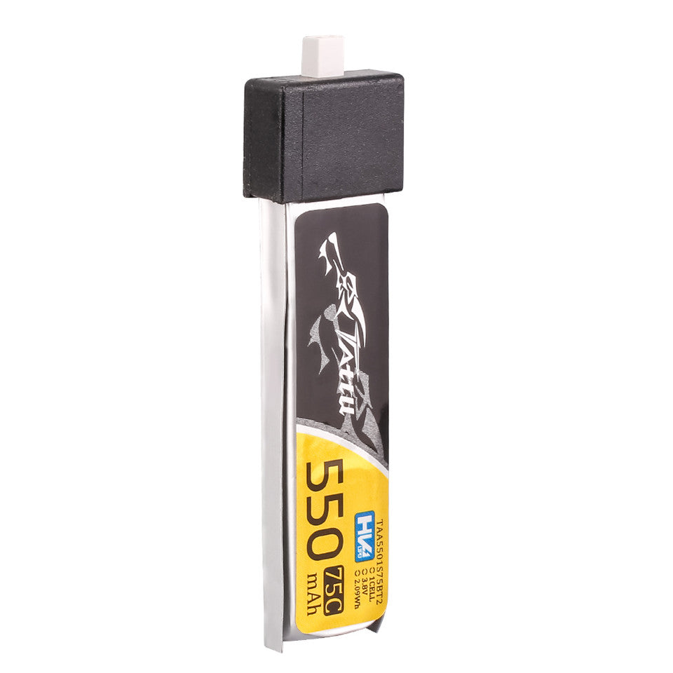 Tattu 1S 550mAh 75C 3.8V HV Lipo Battery Pack with BT 2.0 Plug (5-Pack)