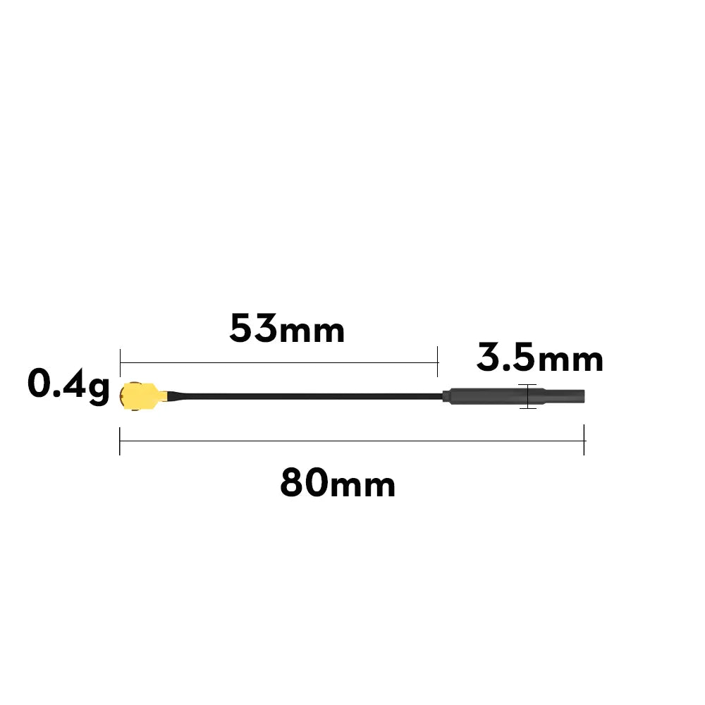 Flywoo 5.8G Light Brass Antenna UFL for VTX 80mm (5-Pack)