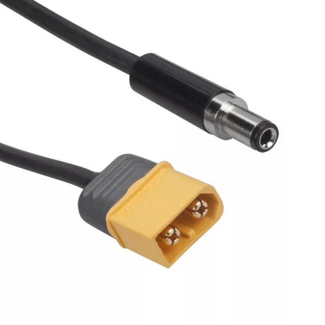 HP RJX - XT60 Male Bullet Connector to Male DC 5.5mm X 2.1mm DC5521 Rubber Power Cable for T12 Electric Soldering Iron - DroneDynamics.ca