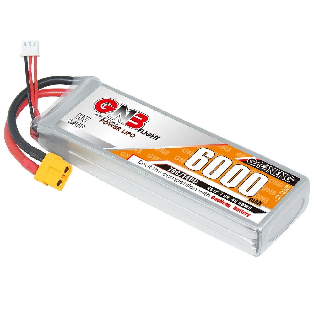 GAONENG GNB HV 2S 7.6V 6000mAh 70C LiPo Battery XT60
