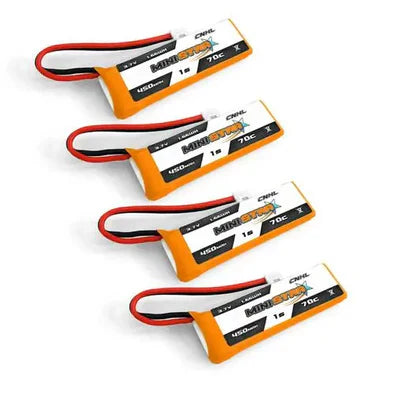 CNHL MiniStar HV 450mAh 3.8V 1S 70C Lipo Battery with PH2.0 (4-Pack)