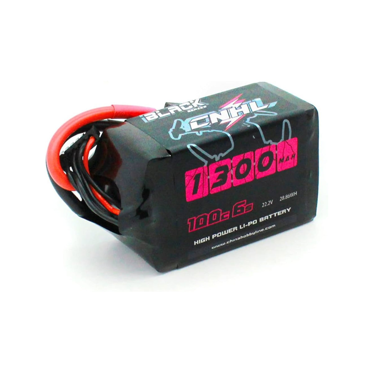 CNHL 6S Lipo Battery 1300mAh 22.2V 100C Black Series with XT60 Plug