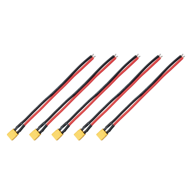XT30U Plug Male Connector with 150mm 16AWG Wire (5-Pack) - DroneDynamics.ca