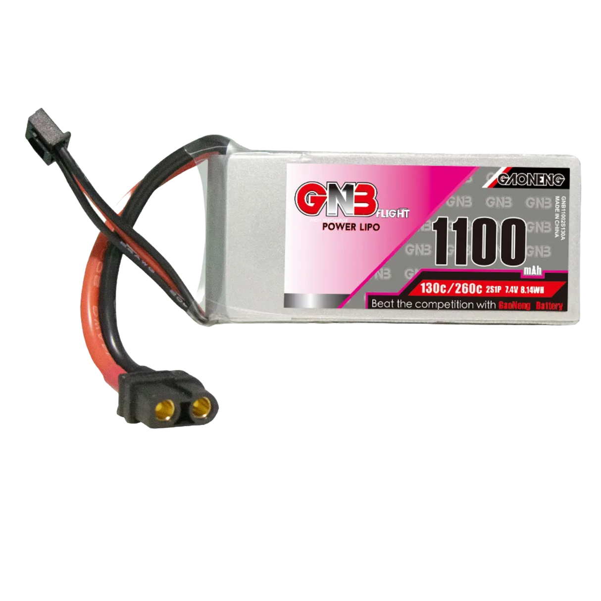 Batterie 2S 1100mAh 130C XT60 GNB